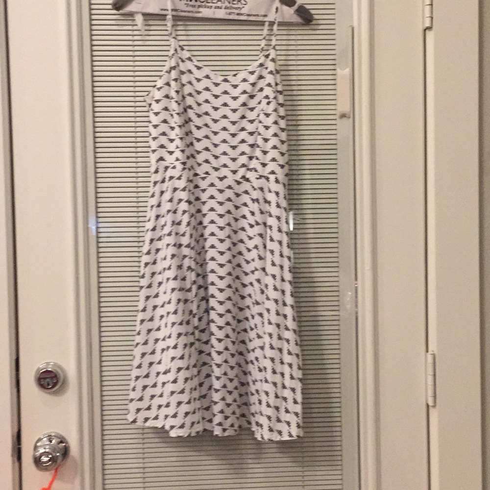 White and black dress